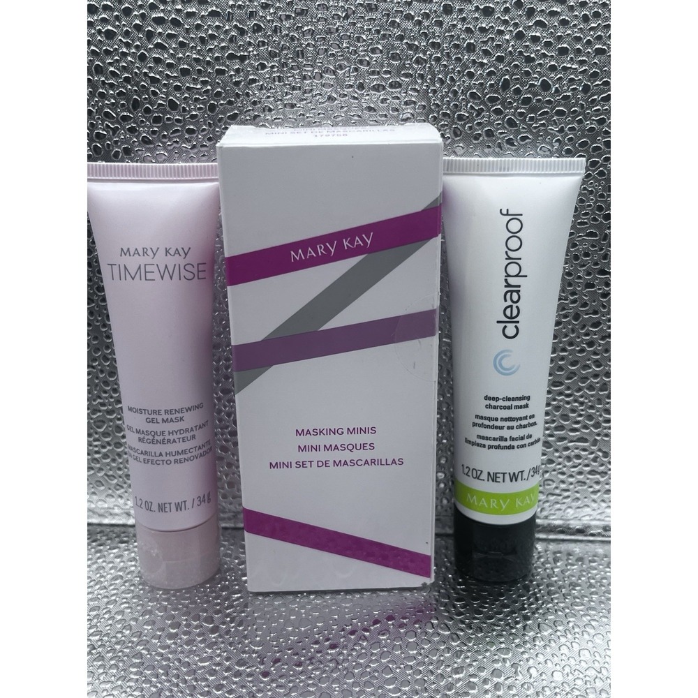 Mary Kay MASKING MINIS Moisture Renewing Gel Mask & Deep Charcoal Mask
